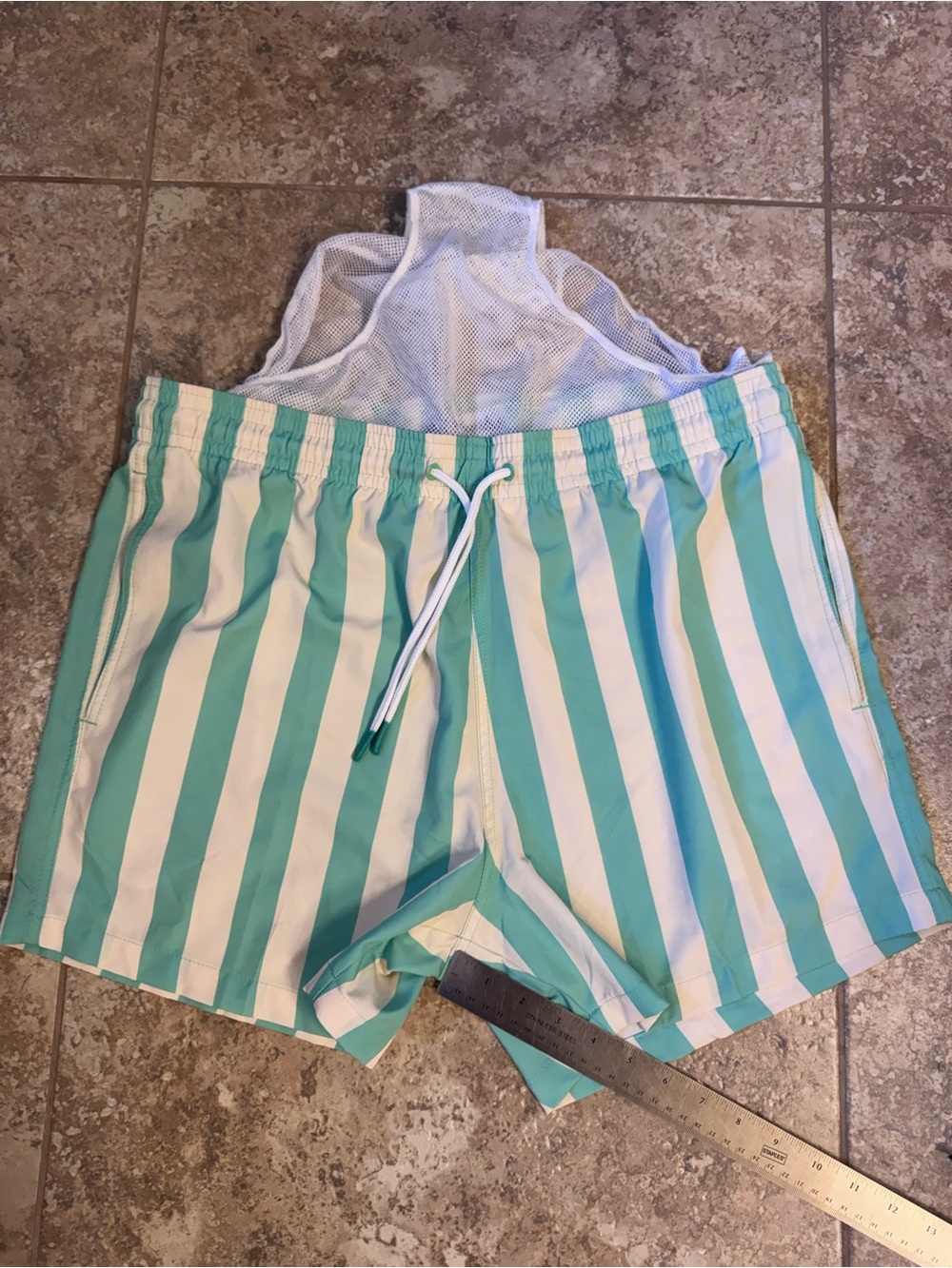 Mint Cabana Swim Trunks